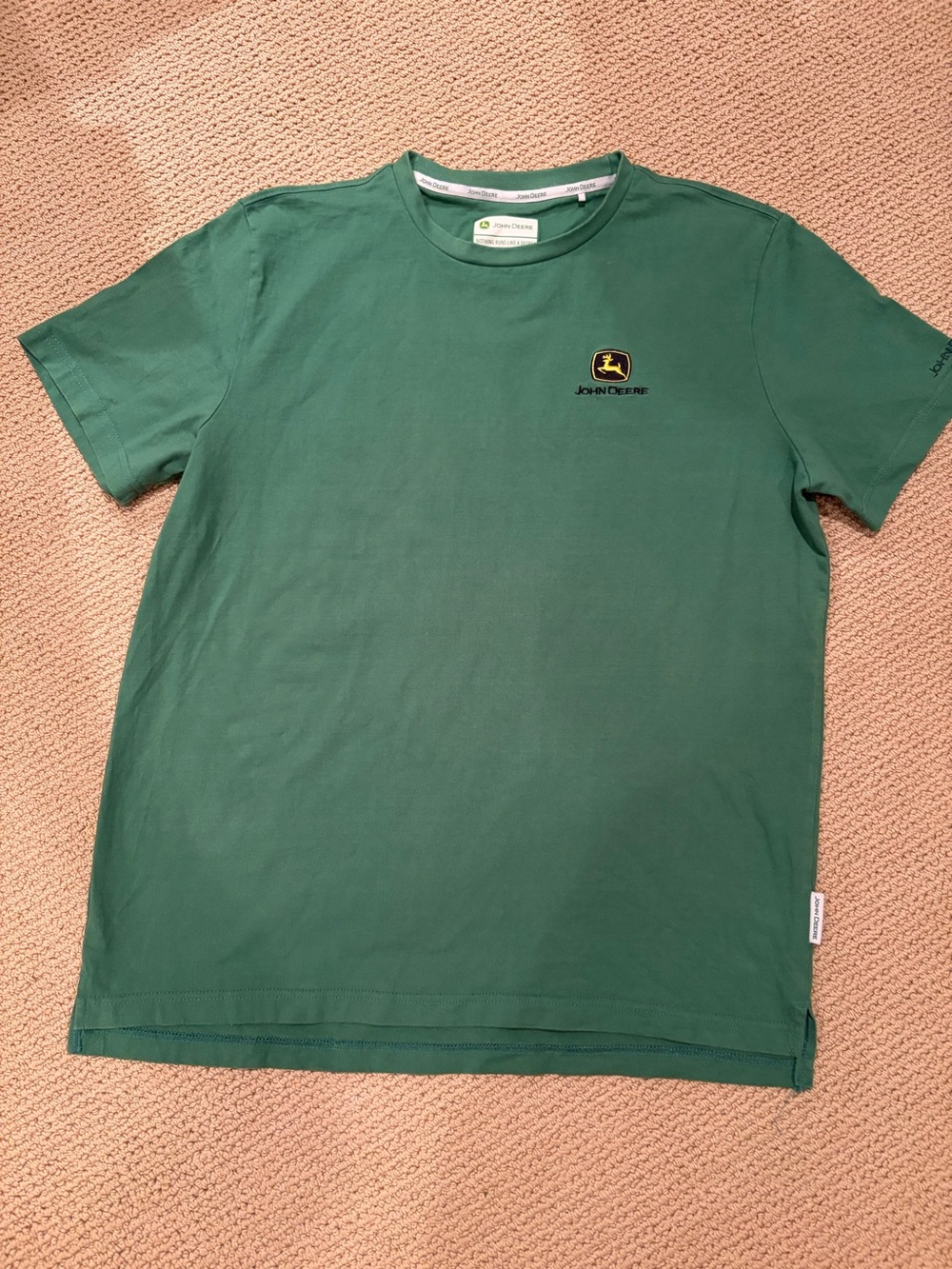 John Deere Men's Green Logo Crew Neck T-Shirt Medium